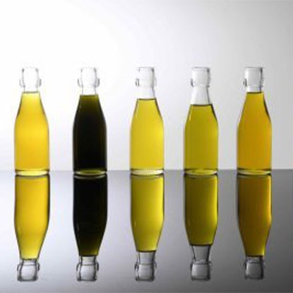 Different bottles of olive oil